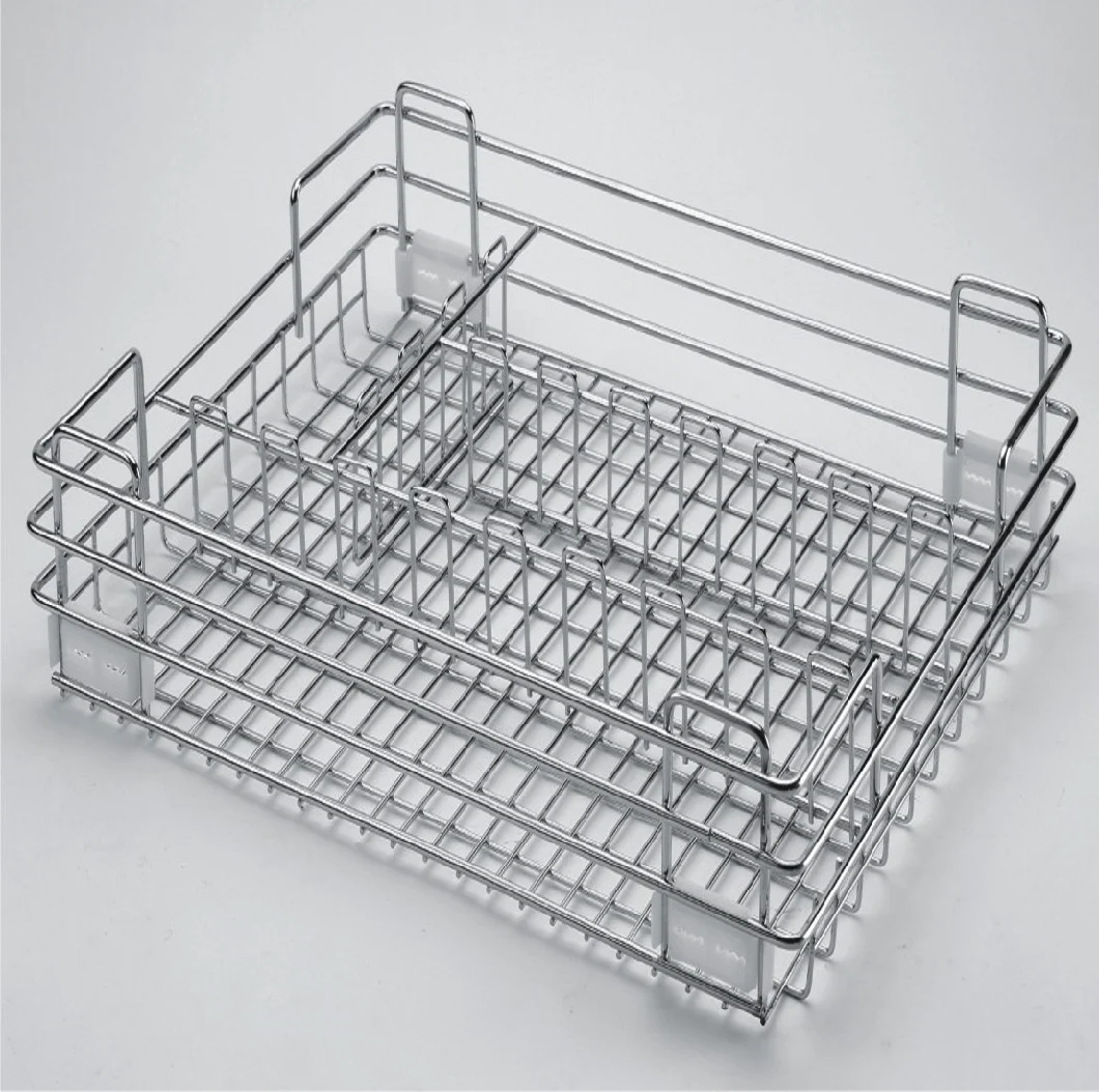 Square Kitchen Drain Rack Stainless Steel Wire Rinse Basket Dish Rack Basket