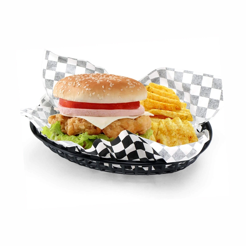 Plastic Fry Fast Food Basket Bread Baskets Oval-Shaped Tray Restaurant Supplies, Deli Serving Bread Basket for Chicken, Burgers, Sandwiches &amp; Fries