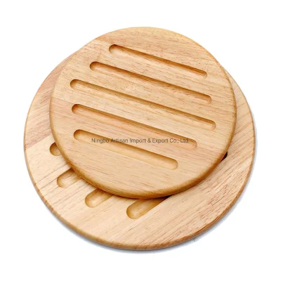 Supplier Round Square Bamboo Carved Pot Cooker Coaster Insulation Mat