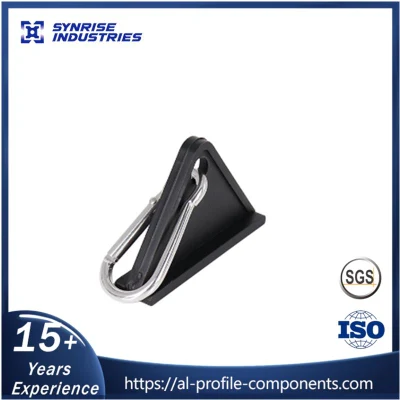 Black Aluminum Slide and Hook Plastic Hook for Aluminium Profile 30 40 50 Series