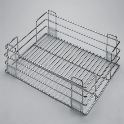 Square Kitchen Drain Rack Stainless Steel Wire Rinse Basket Dish Rack Basket